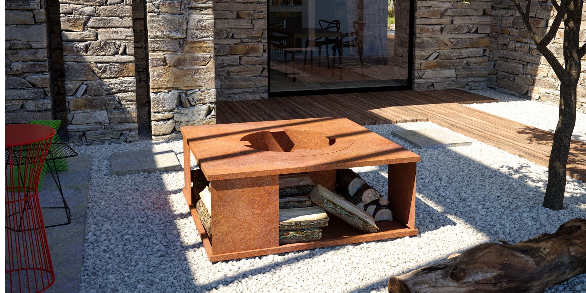 Das richtige Brennmaterial verwenden, um die Feuerstelle möglichst lange zu erhalten